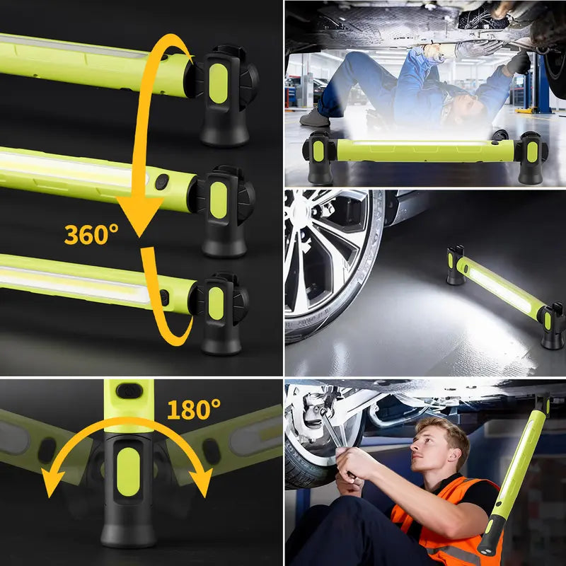 3000LM Rechargeable Under Hood Work Light, Magnetic LED Light Bar for Mechanics