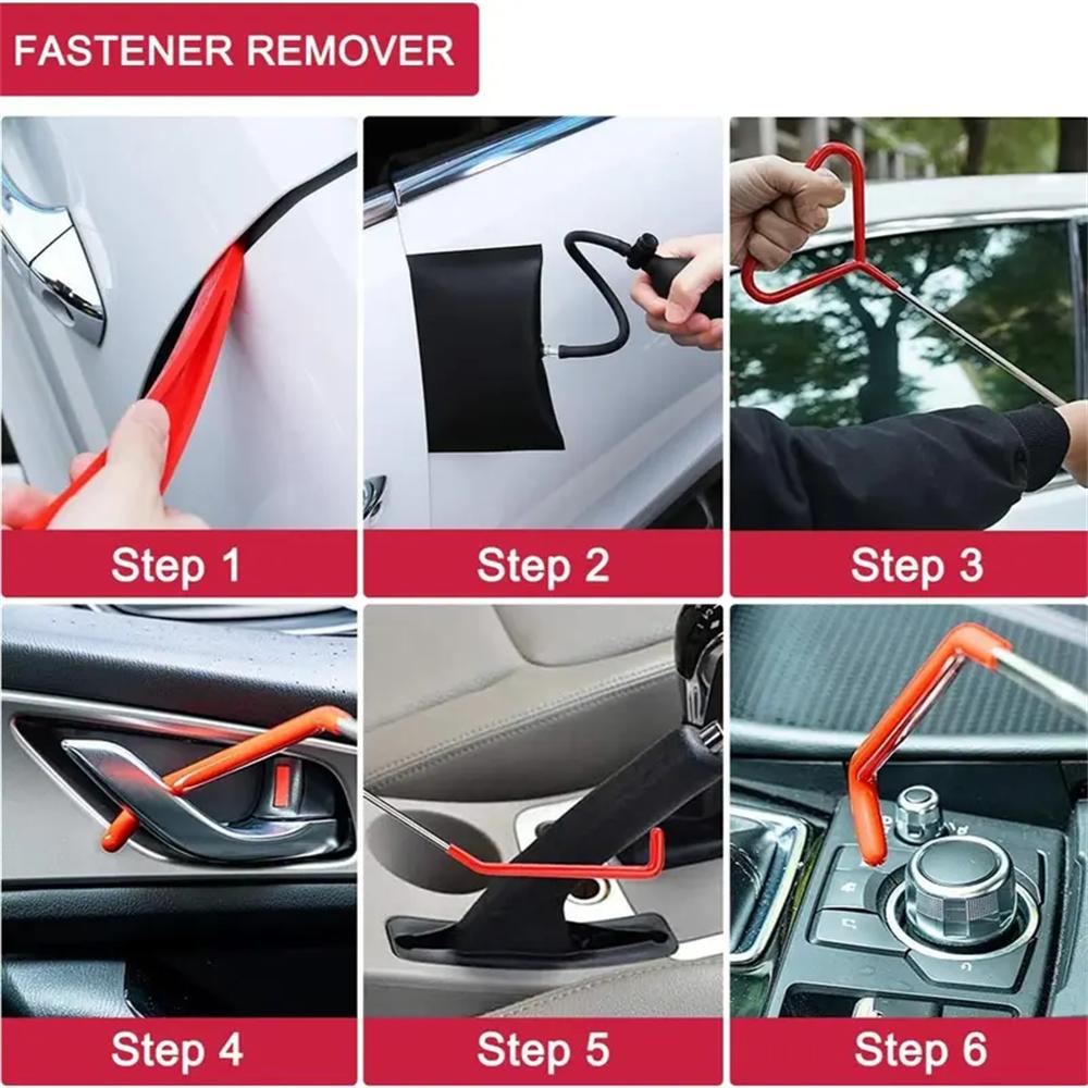25PCS Auto Unlock Tool Kit with Air Wedge Pump, Long Reach Grabber & Car Door Repair Tools