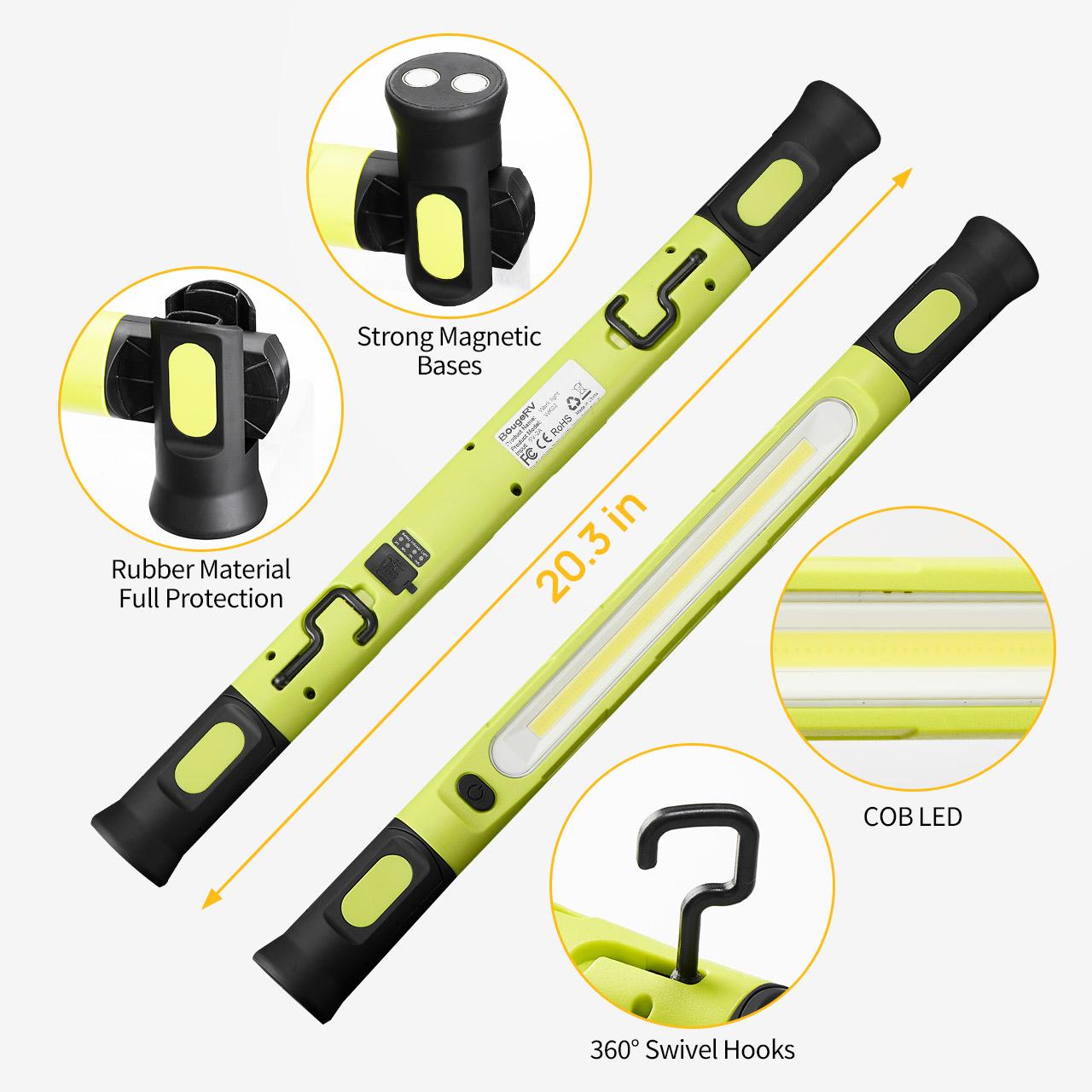 3000LM Rechargeable Under Hood Work Light, Magnetic LED Light Bar for Mechanics