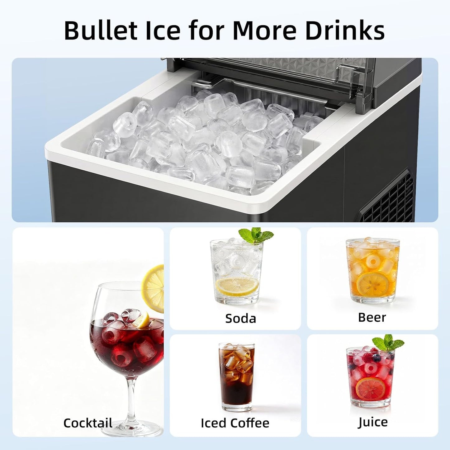 27Lbs/24H Countertop Bullet Ice Maker IM5812V