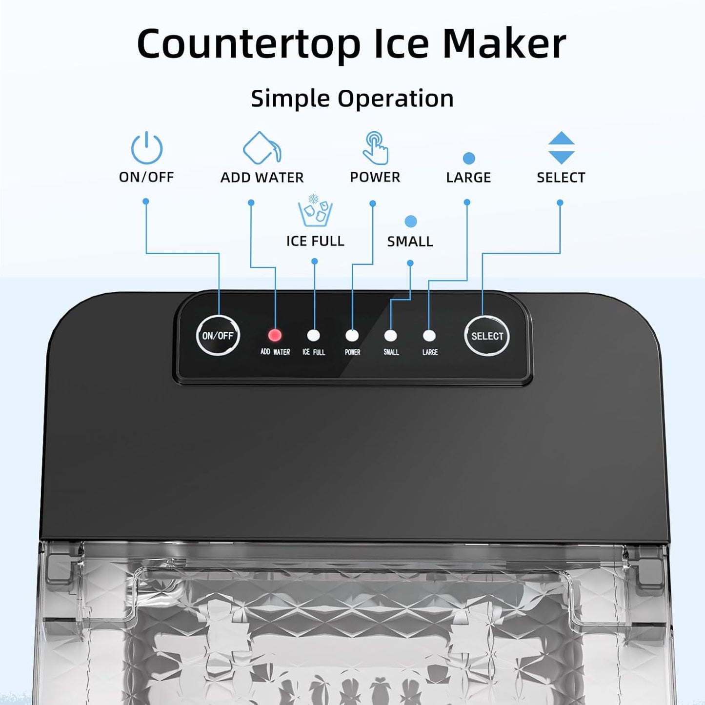 27Lbs/24H Countertop Bullet Ice Maker IM5812V