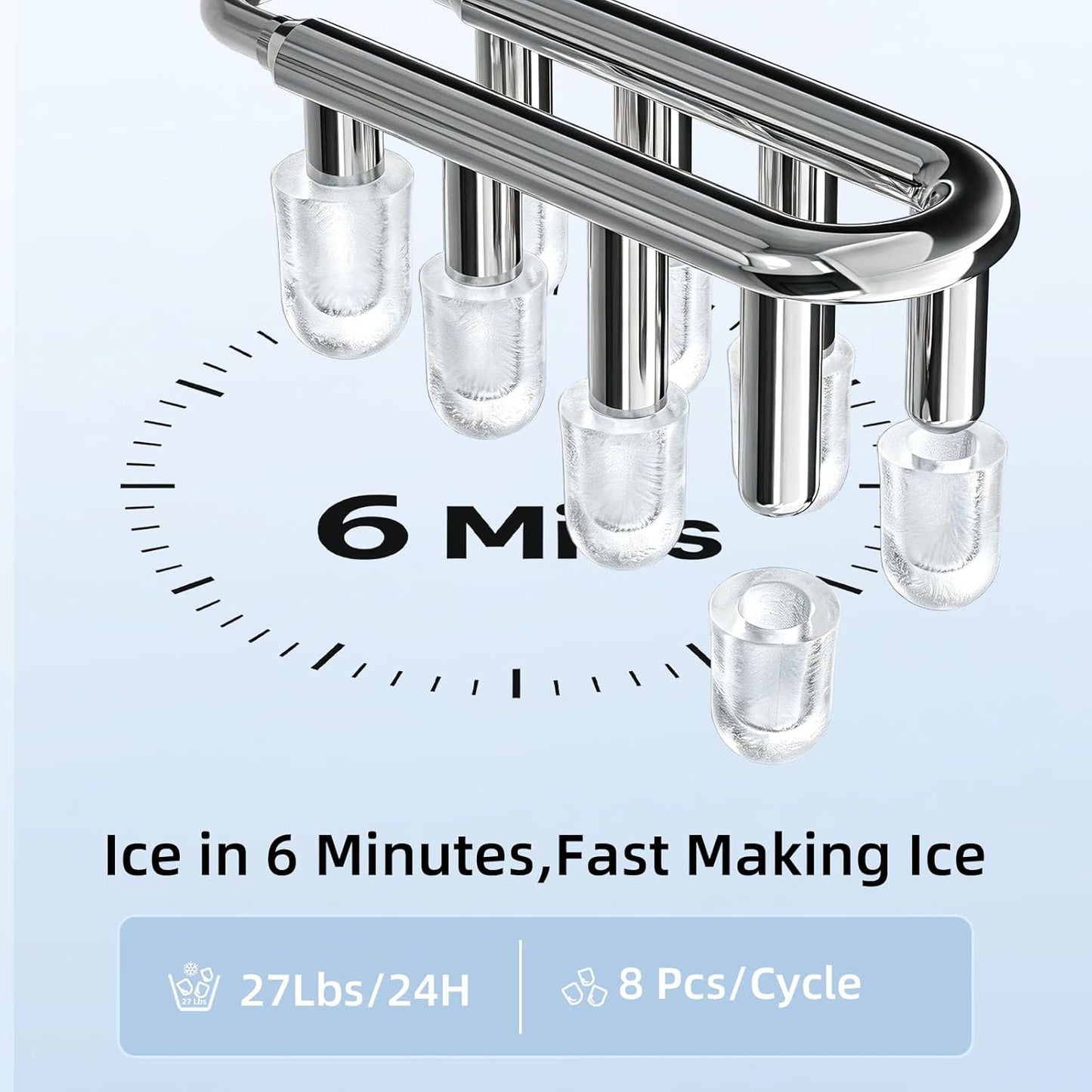 27Lbs/24H Countertop Bullet Ice Maker IM5812V