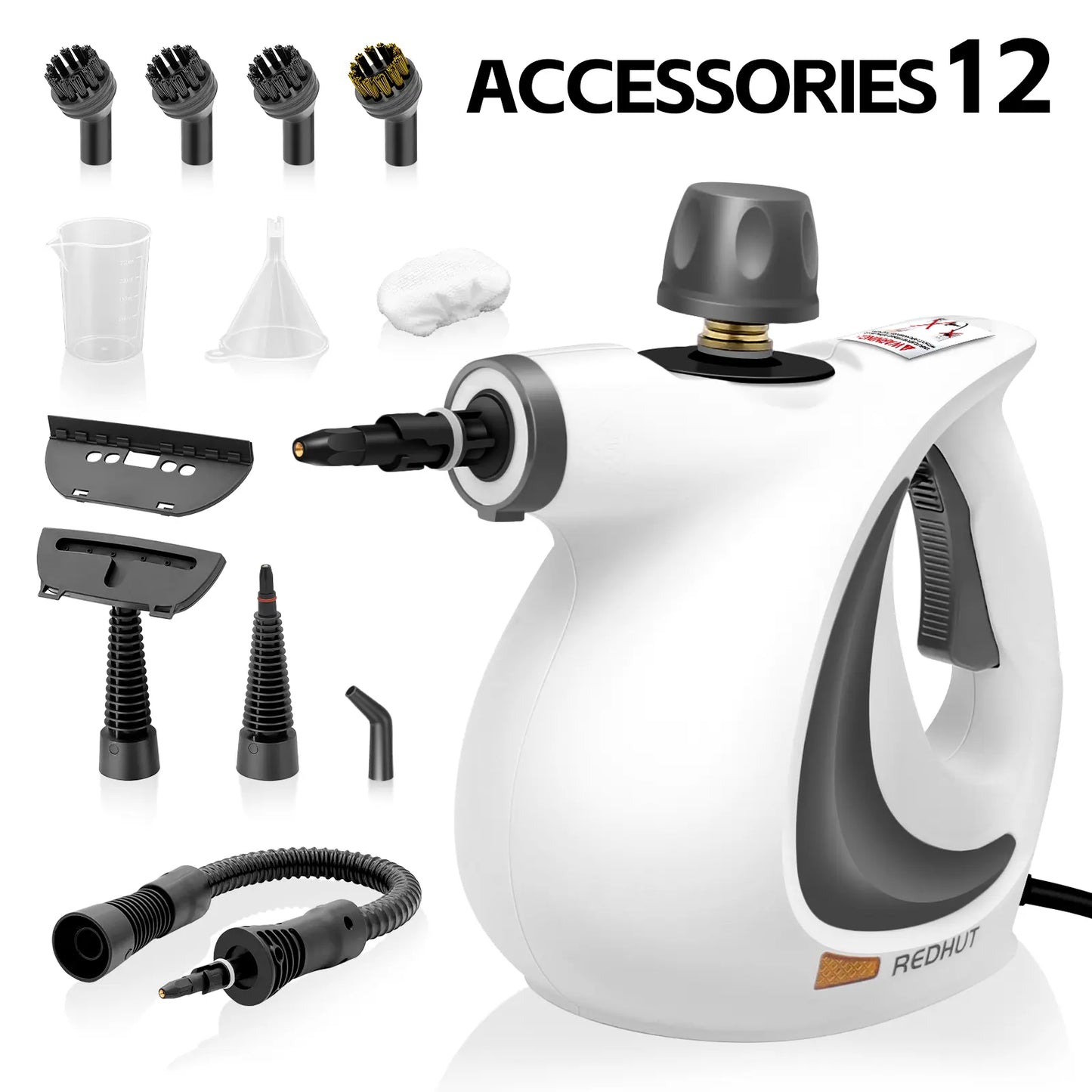 12-in-1 Handheld Steam Cleaner – Powerful Chemical-Free Multi-Surface Steamer for Kitchen, Appliances, Car & Home Cleaning