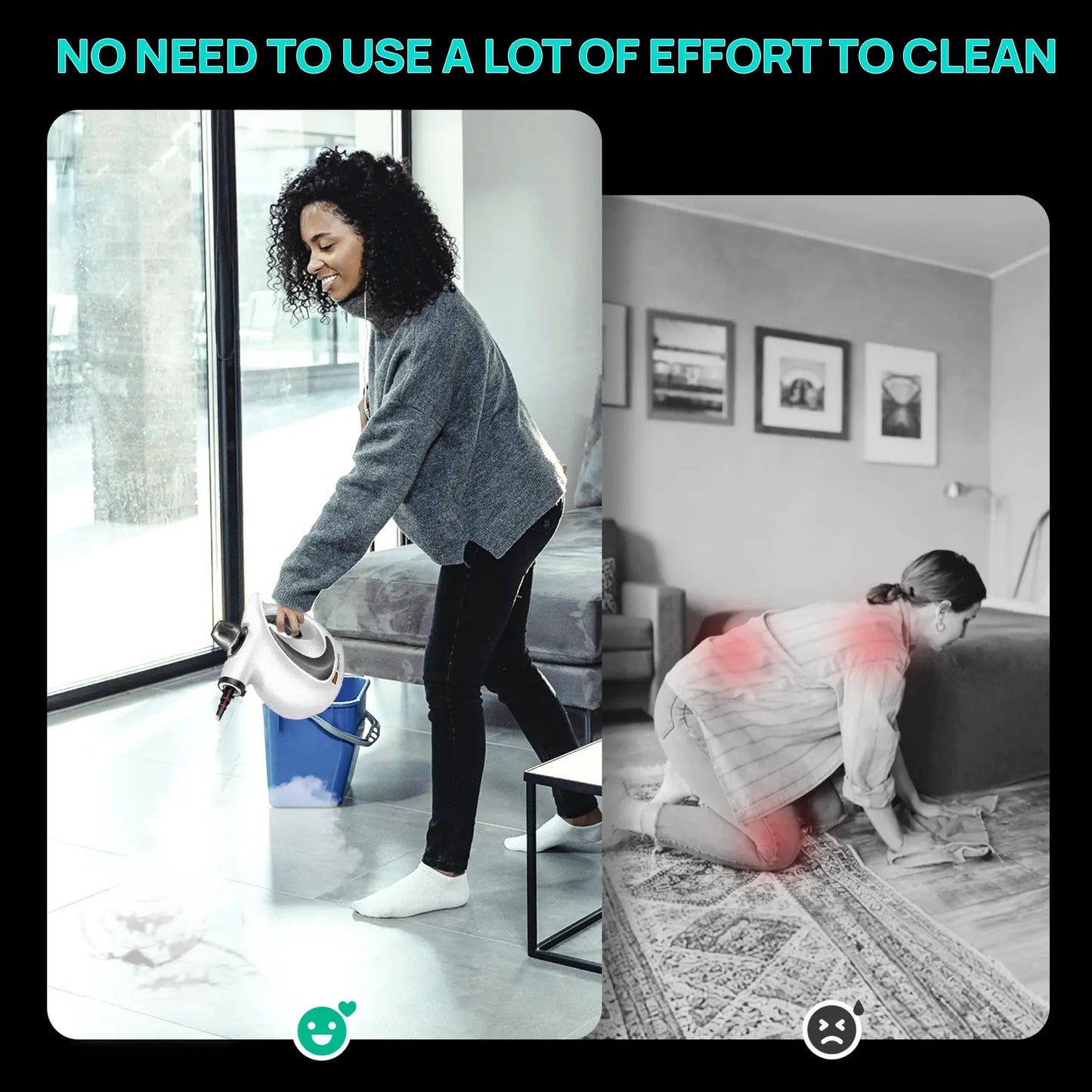 12-in-1 Handheld Steam Cleaner – Powerful Chemical-Free Multi-Surface Steamer for Kitchen, Appliances, Car & Home Cleaning