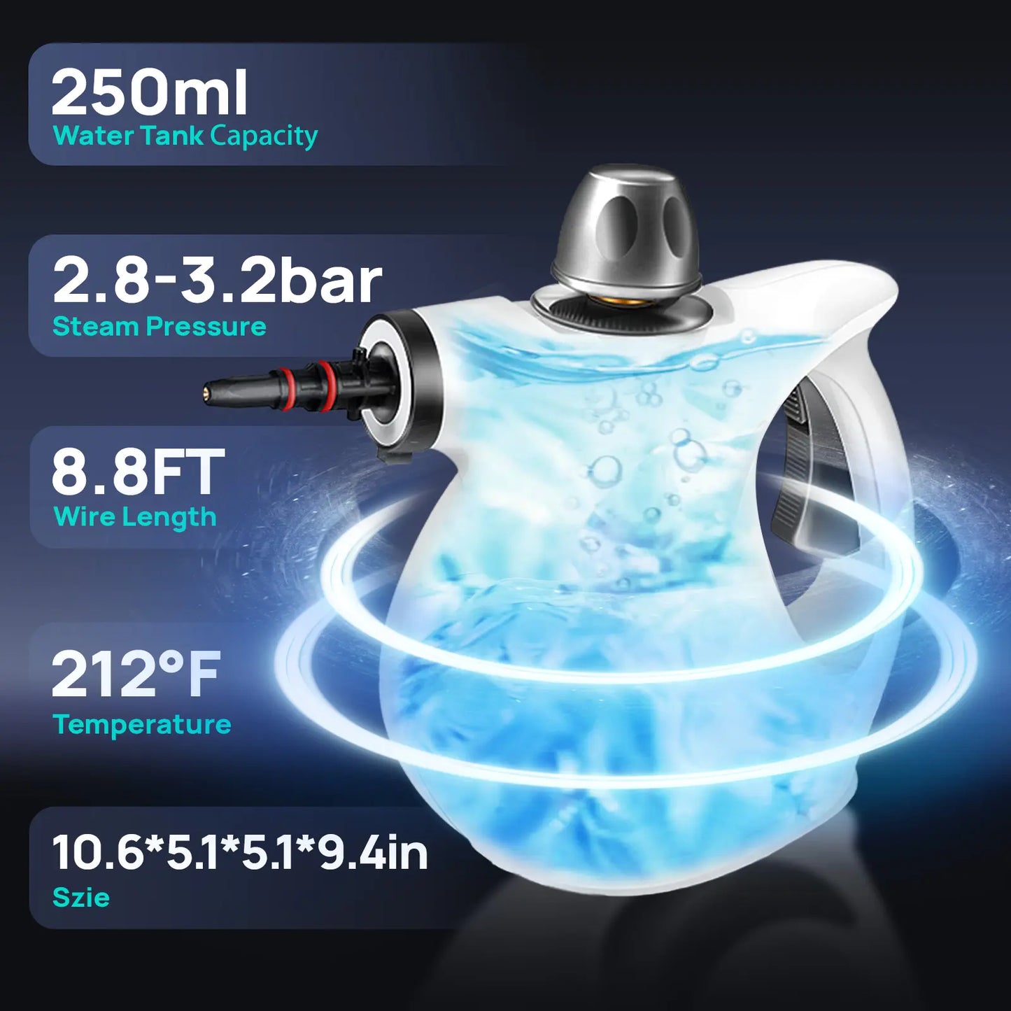 12-in-1 Handheld Steam Cleaner – Powerful Chemical-Free Multi-Surface Steamer for Kitchen, Appliances, Car & Home Cleaning