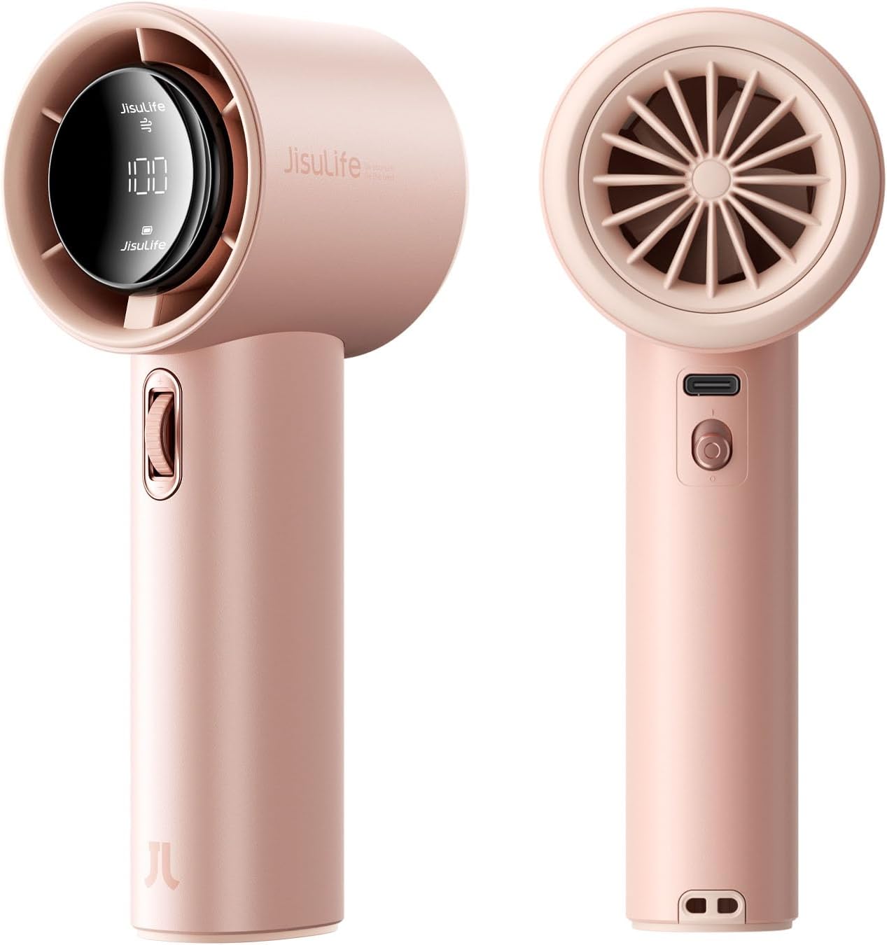JISULIFE Handheld Fan Pro1S - Next-Gen Airflow: Up to 12h Runtime