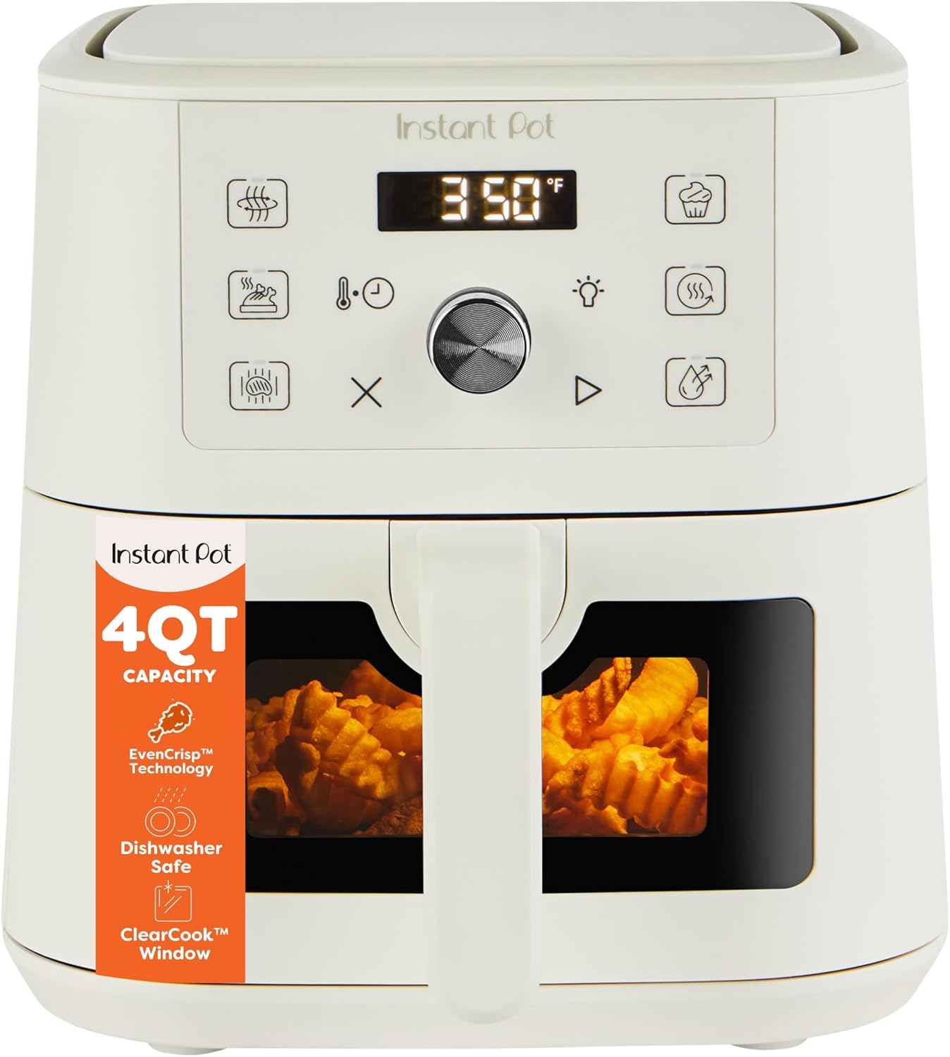 Instant Pot 6QT VORTEX Plus Air Fryer, 6-in-1, Air Fry, Broil, Dehydrate, Crisp, Roast, Reheat, Bake, Dishwasher-Safe Airfryer basket, from the Makers of Instant Pot, Stainless Steel