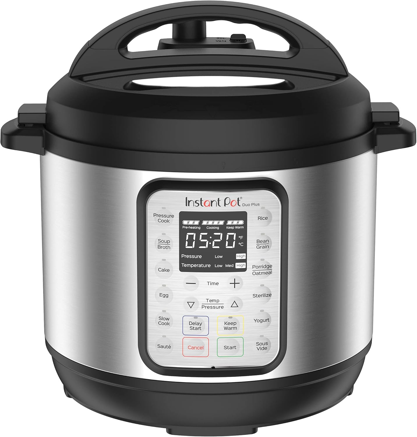 Instant Pot Duo Plus 9-in-1 Multicooker, Pressure Cooker, Slow Cook, Rice Maker, Steamer, Sauté, Yogurt, Warmer & Sterilizer, Includes App with Over 800 Recipes, Stainless Steel, 6 Quarts