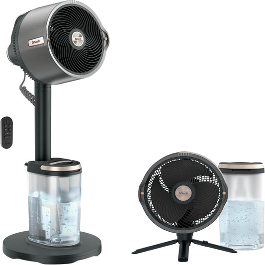 FlexBreeze Pro Mist Fan, Indoor & Outdoor Oscillating Cooling Fan with Misting for Home & Patio, Floor & Tabletop, Portable Cordless & Corded