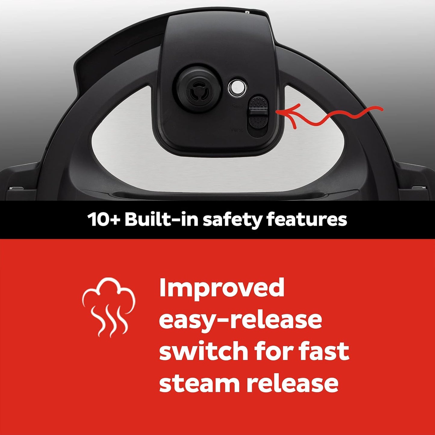 Instant Pot Duo Plus 9-in-1 Multicooker, Pressure Cooker, Slow Cook, Rice Maker, Steamer, Sauté, Yogurt, Warmer & Sterilizer, Includes App with Over 800 Recipes, Stainless Steel, 6 Quarts