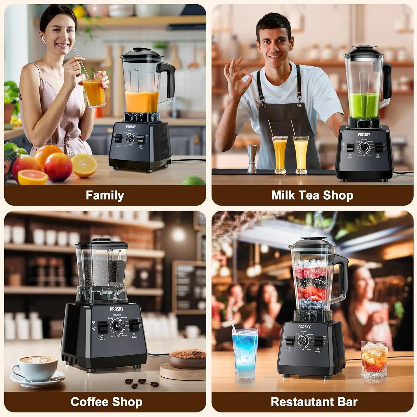 25000 RPM Professional Blender, Dual BPA-Free 68oz Jars for Shakes & Ice Crushing