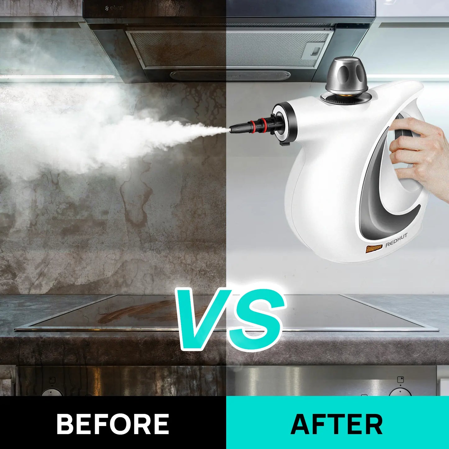12-in-1 Handheld Steam Cleaner – Powerful Chemical-Free Multi-Surface Steamer for Kitchen, Appliances, Car & Home Cleaning