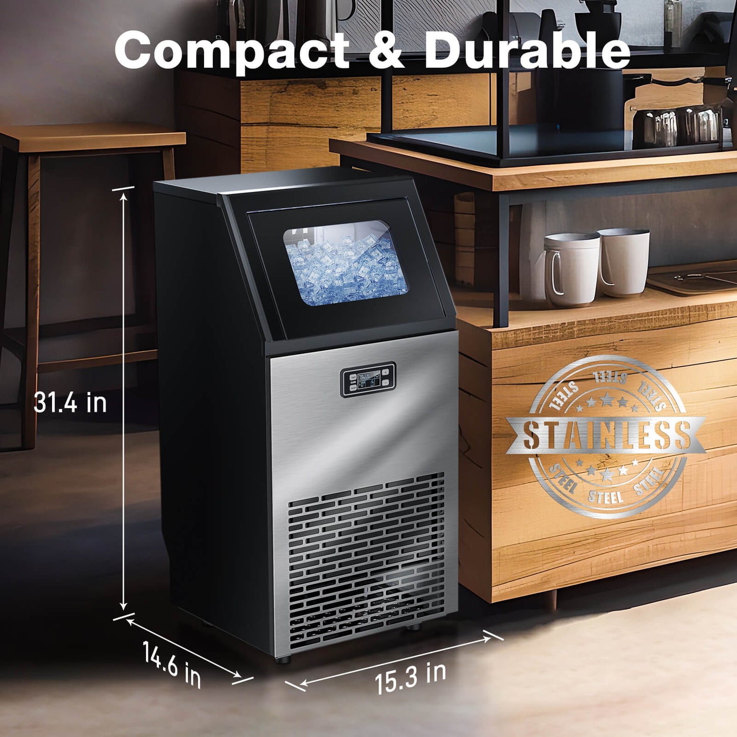 100LBS/200LBS/265LBS  Freestanding Commercial Ice Maker Z5845A