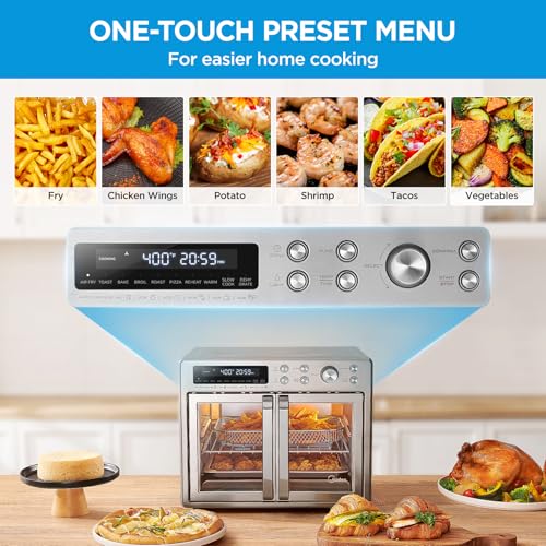 Air Fryer Toaster Oven Combo 26.4 QT 10-in-1