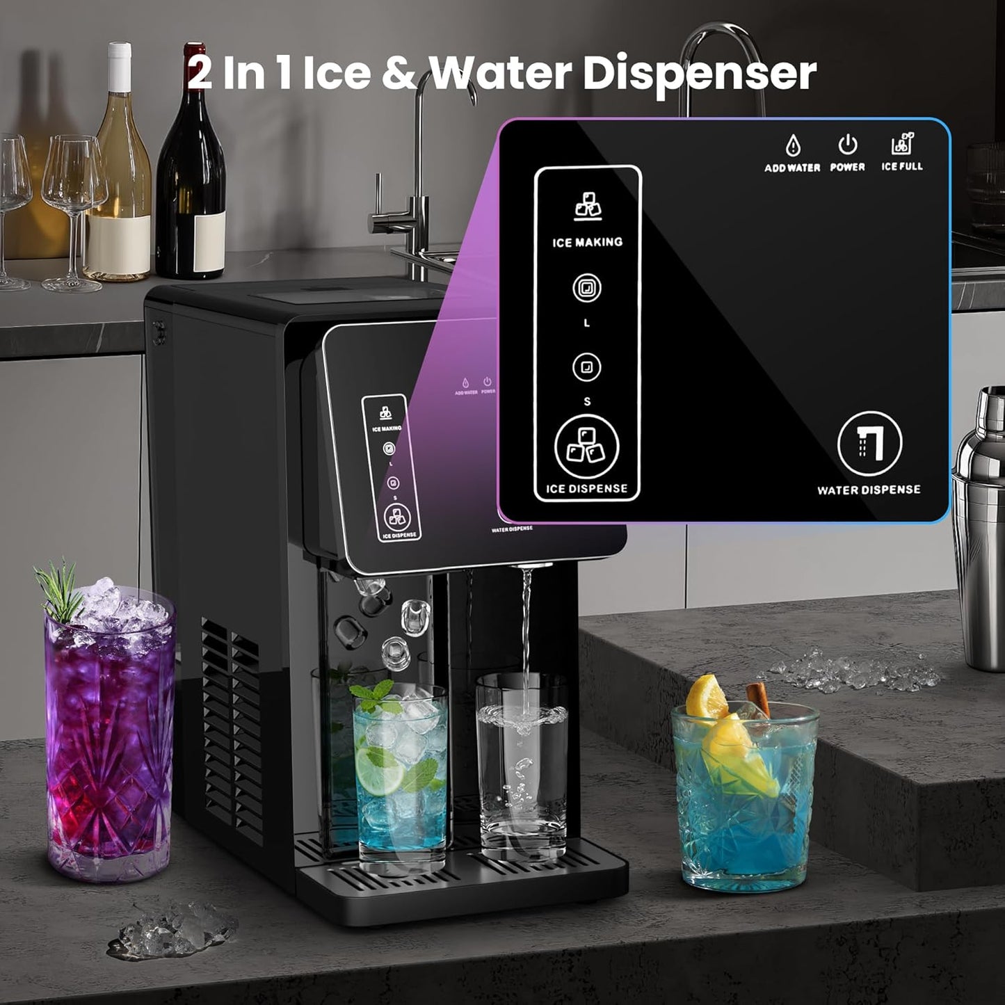 Kismile 2-in-1 Ice Maker and Cold Water Dispenser 58312RIM0
