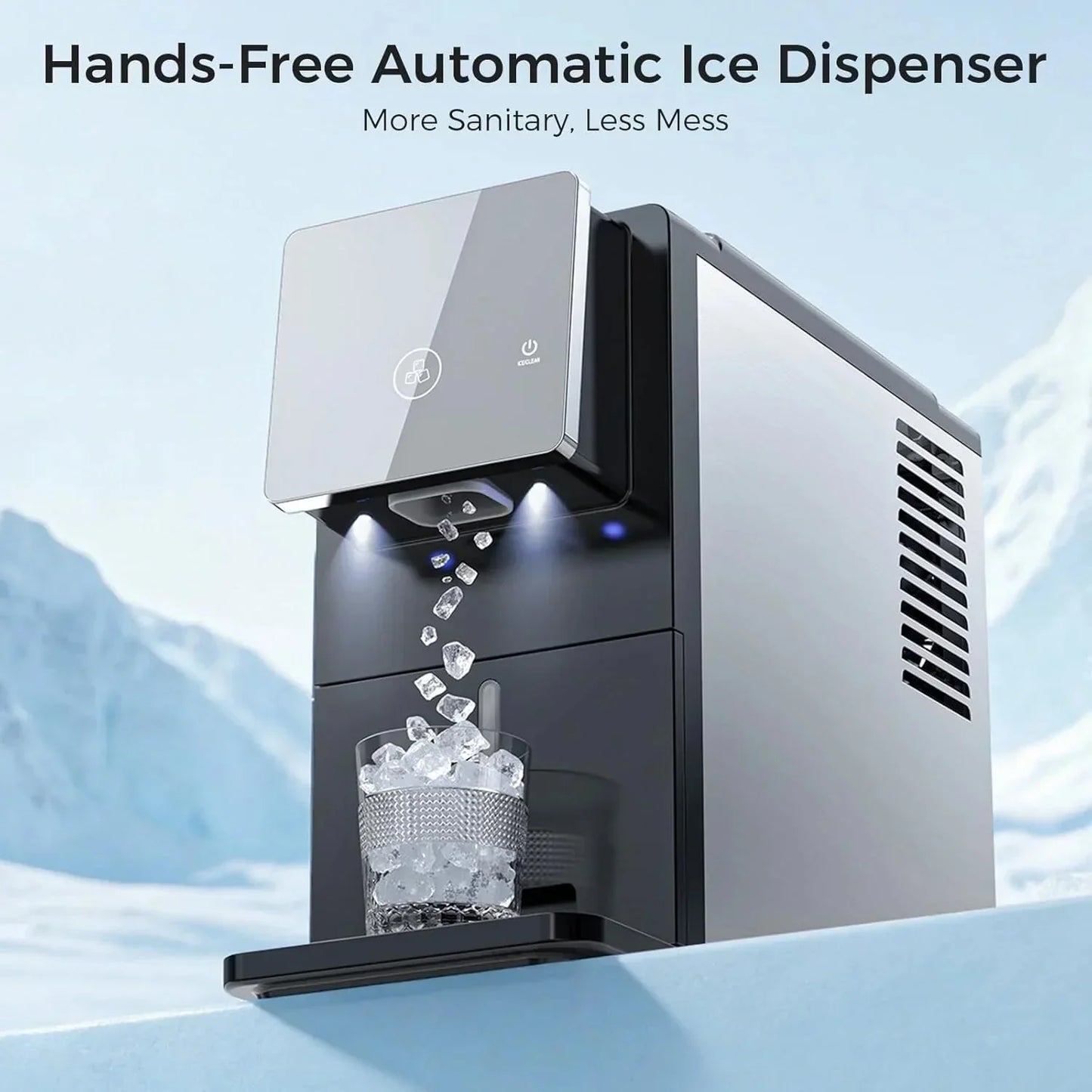 Kismile 33lbs Countertop Nugget Ice Maker 58015RIM0-BLACK