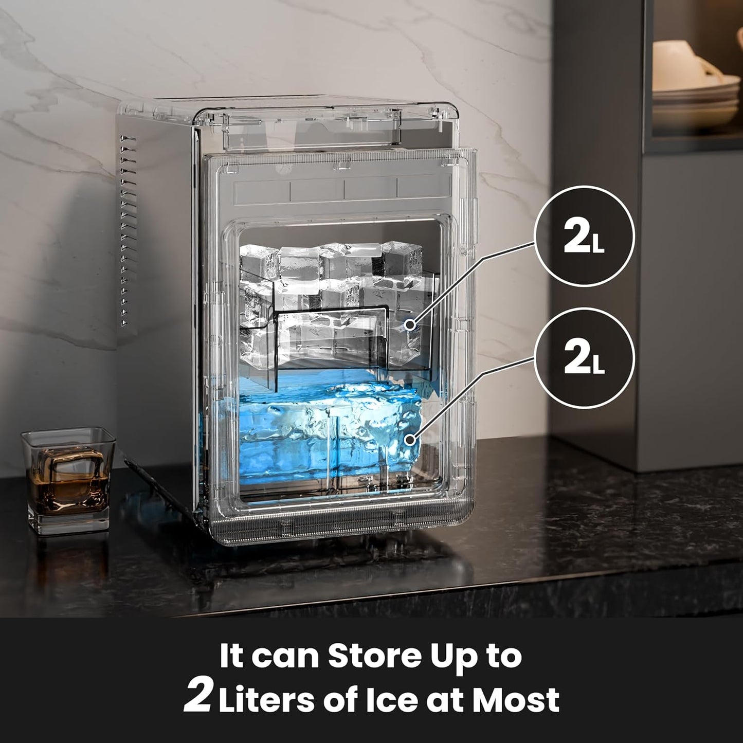 Kismile Clear Square Ice Cubes Maker 58003RIM0