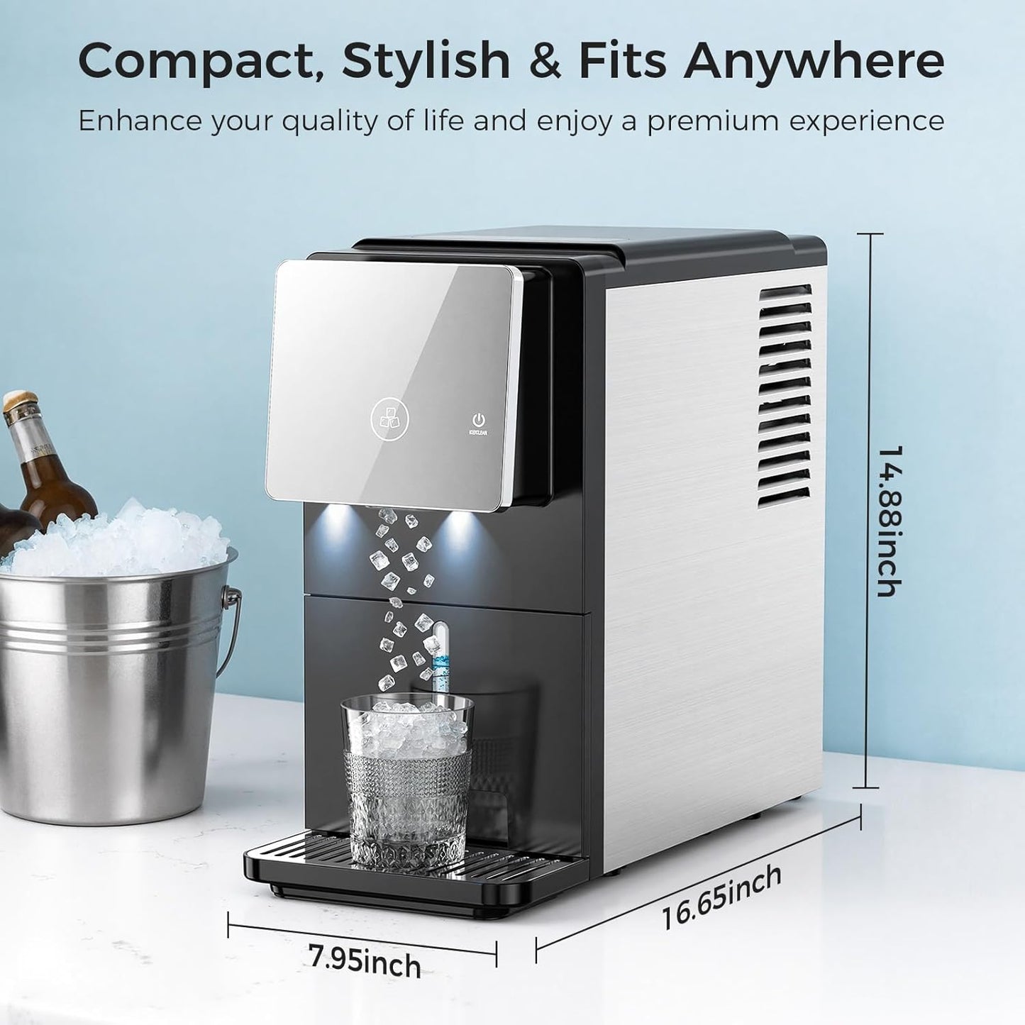 Kismile Countertop Nugget Ice Maker 58015RIM0