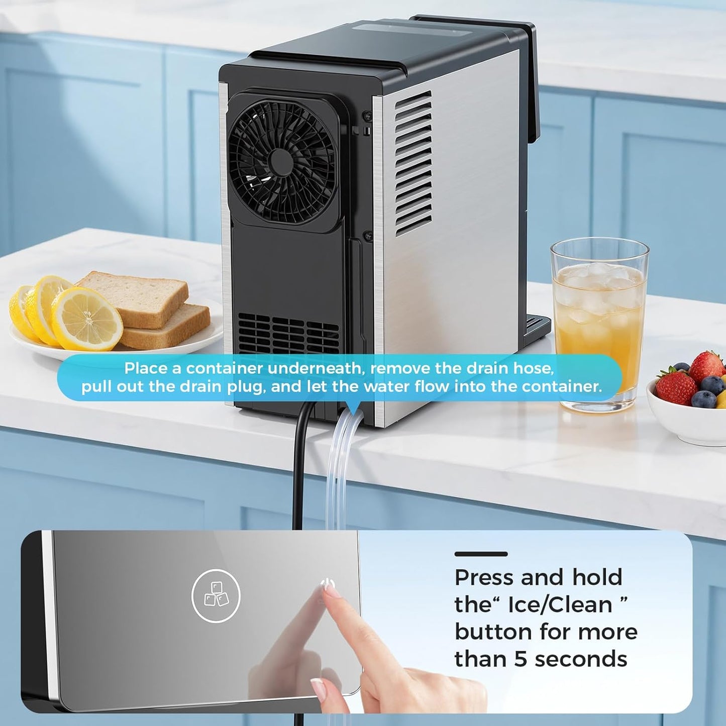 Kismile Countertop Nugget Ice Maker 58015RIM0