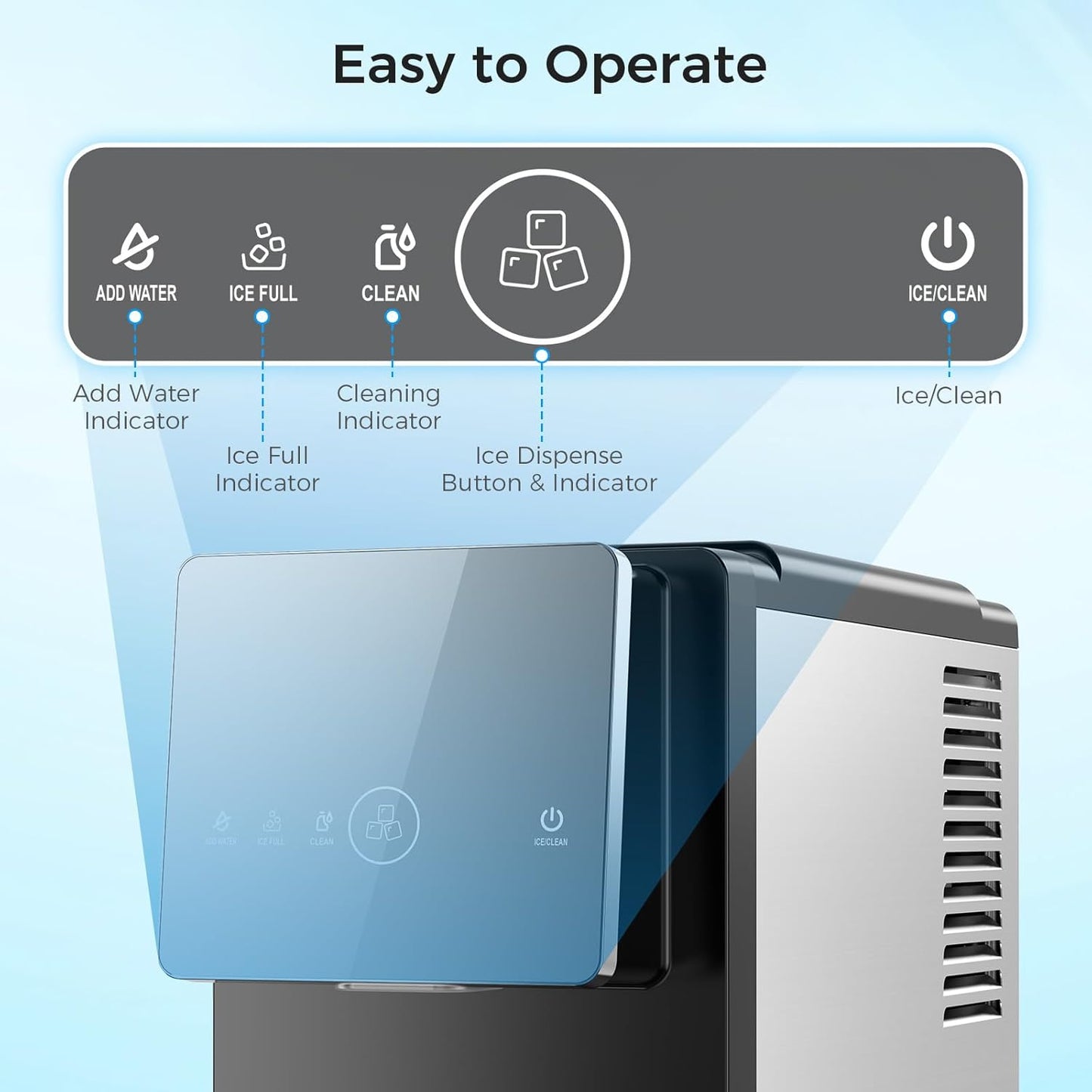 Kismile Countertop Nugget Ice Maker 58015RIM0