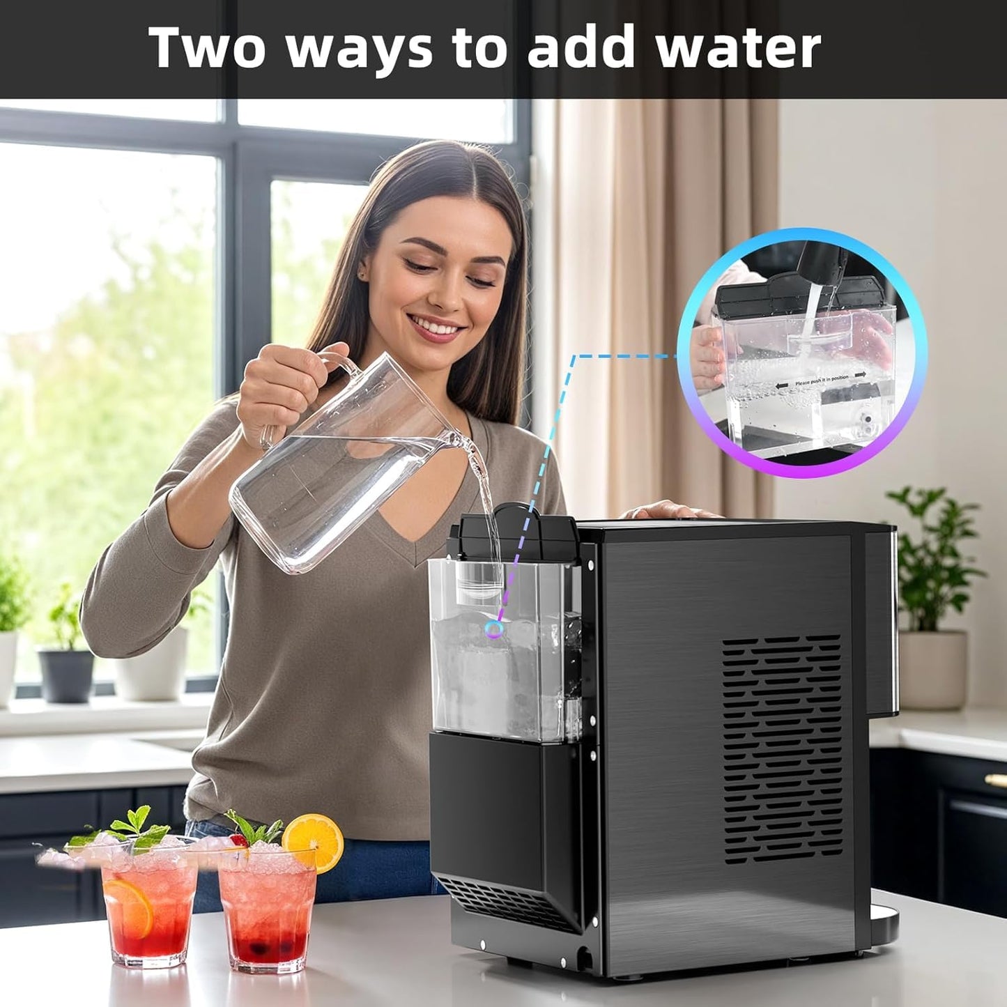 Kismile Countertop Nugget Ice Maker 58015RIM0