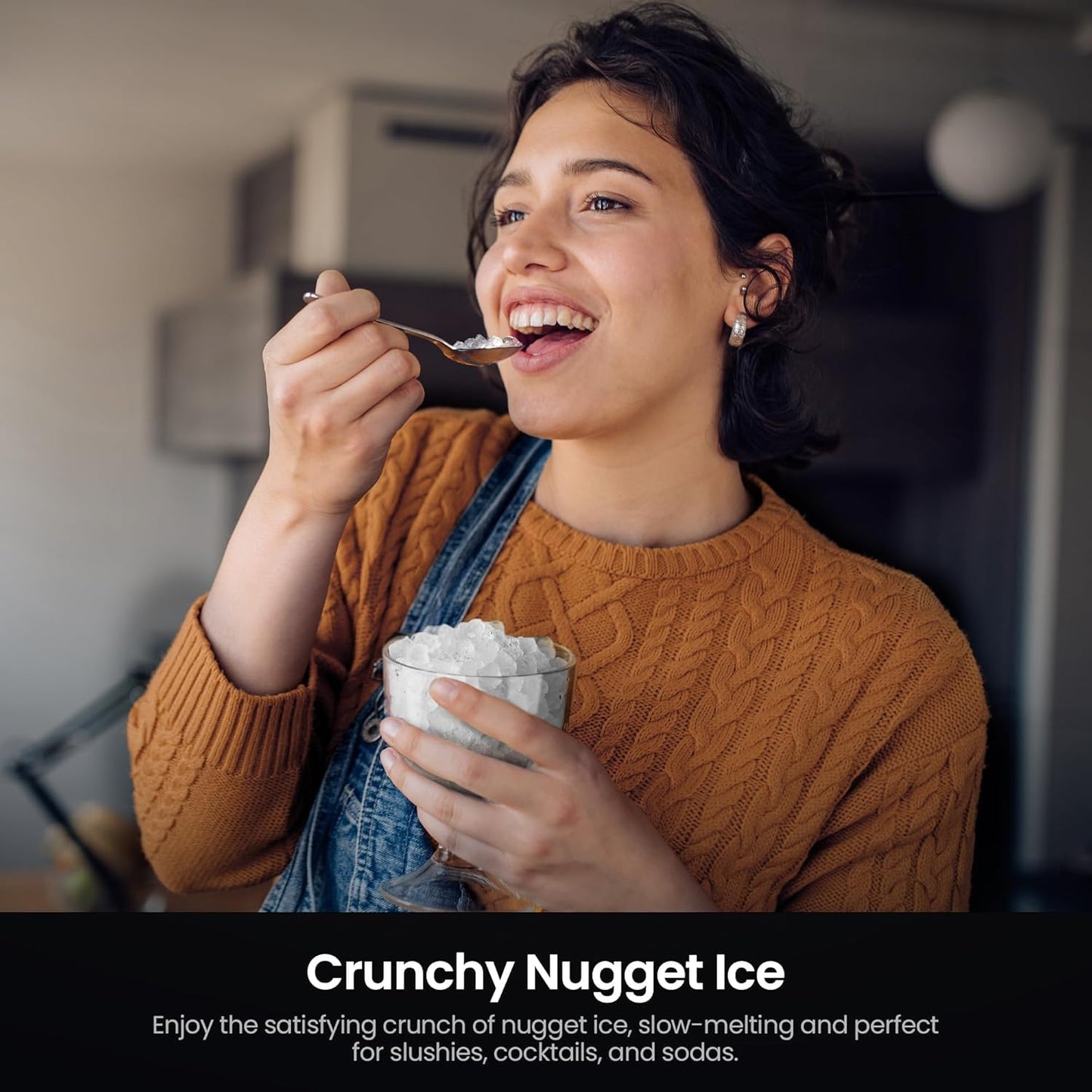 Kismile Nugget Ice Makers Countertop IM5815NB