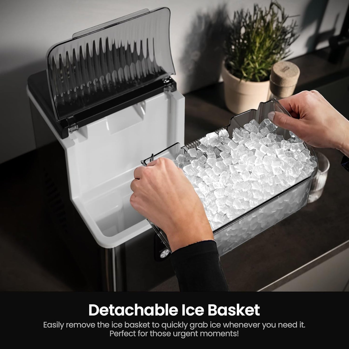 Kismile Nugget Ice Makers Countertop IM5815NB
