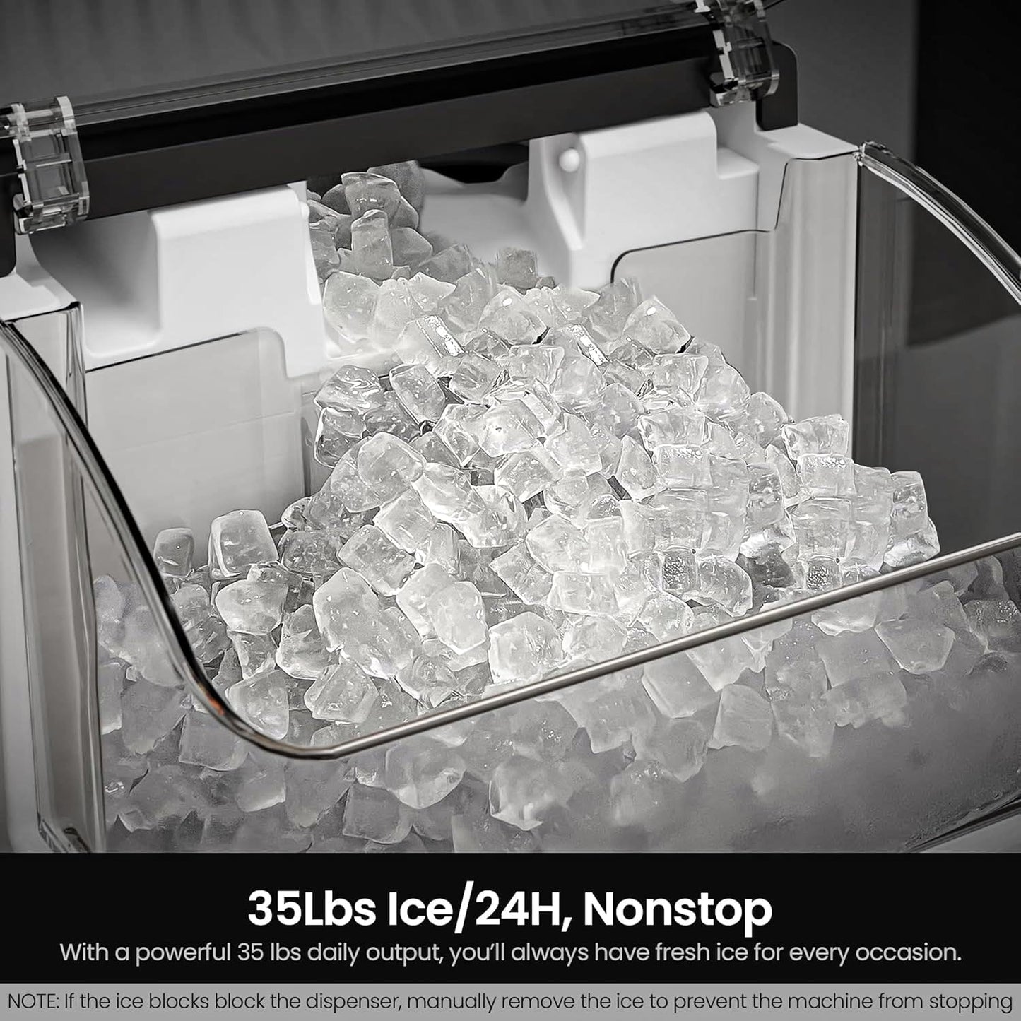 Kismile Nugget Ice Makers Countertop IM5815NB