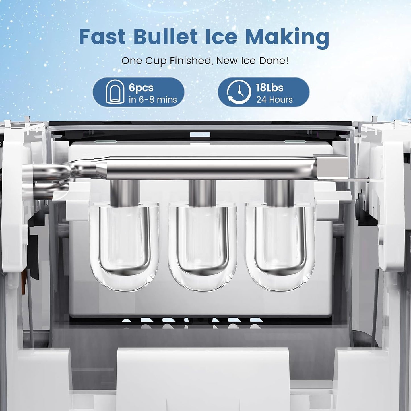 Kismile Portable Countertop Ice Maker 11015RIM0