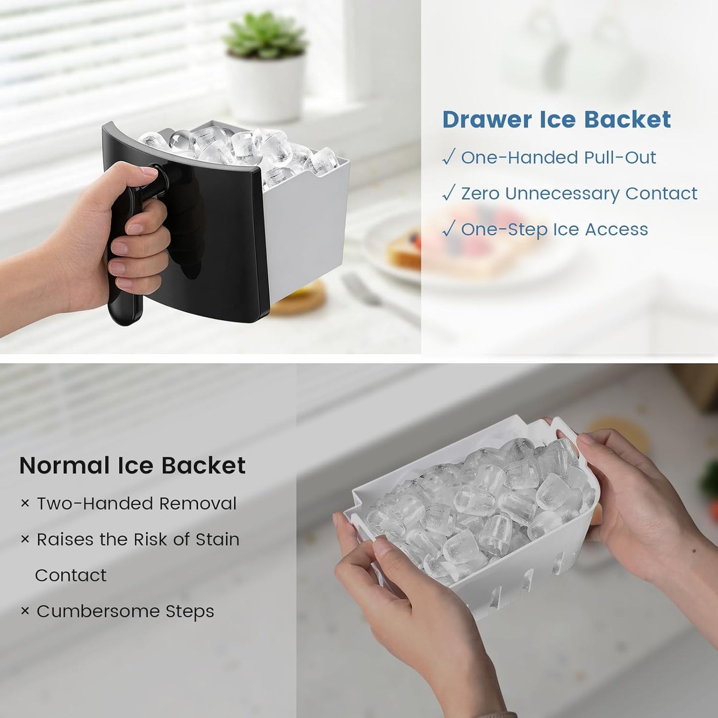 Kismile Portable Countertop Ice Maker 11015RIM0